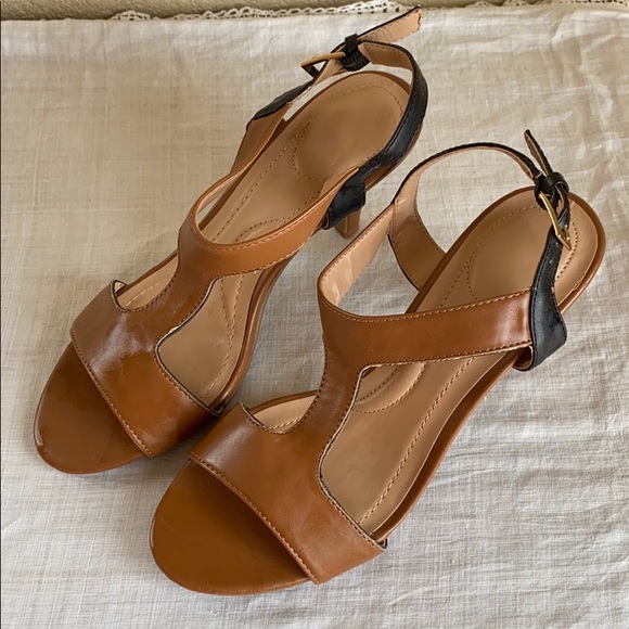 Strappy Two-Toned Heels - Size 6 - Picture 2 of 9